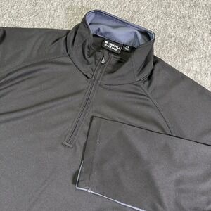 Subaru Black Label‎ 1/4 Zip Pullover Men's Large Performance Sweatshirt Black
